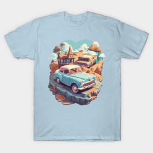 Vintage Car Illustration T-Shirt